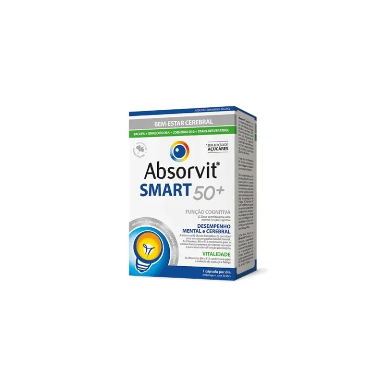 Absorvit Smart 50+ Suplemento Memória e Concentração Sénior (30 Cápsulas)