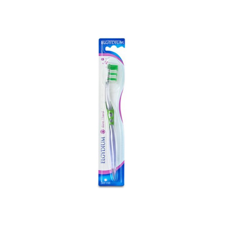 Elgydium Escova de Dentes Interactive, escova de dentes, com dureza dura, com filamentos de comprimentos diferentes para uma escovagem mais completa