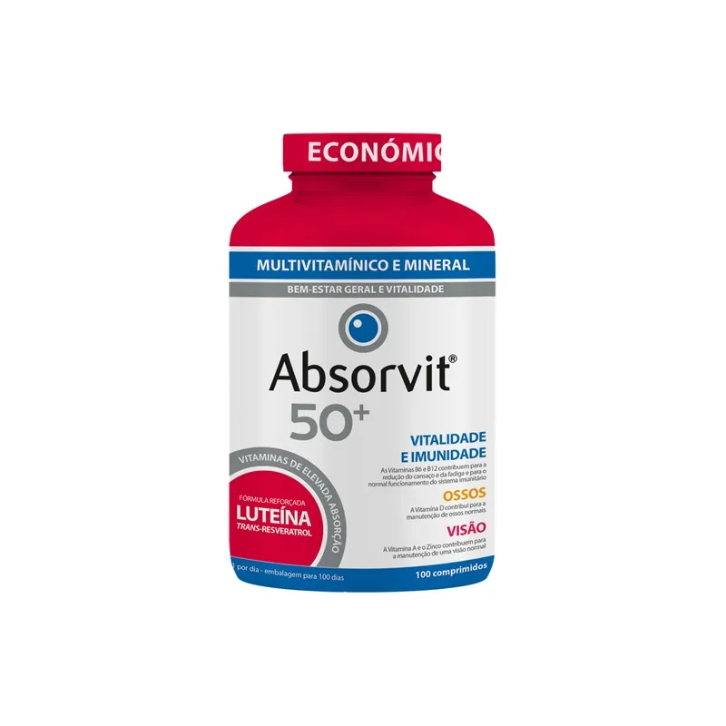 Absorvit 50+ Multivitamínico e Minerais para Adultos 50+ (30 Comprimidos)