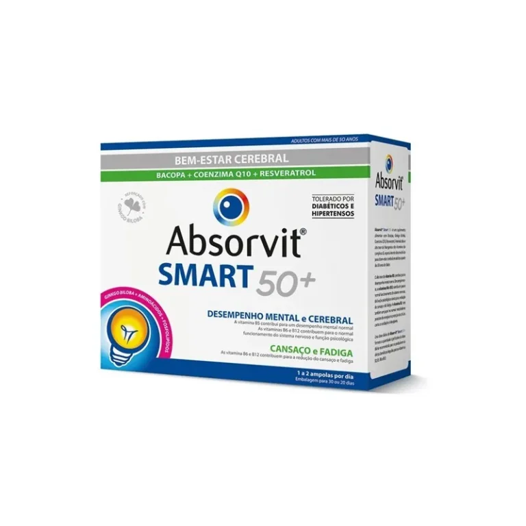 Absorvit Smart 50+ Memória e Vitalidade Sénior (30 Ampolas Bebíveis de 10ml)