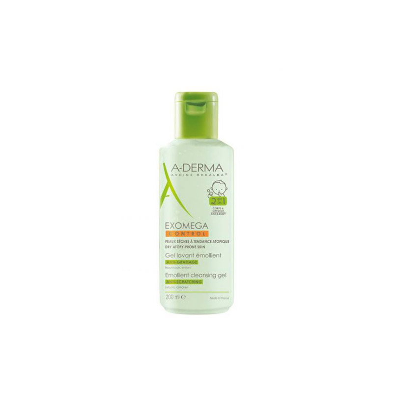 A-Derma Exomega Control Gel Corpo e Cabelo 200ml